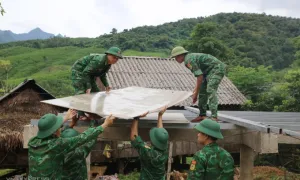 Bộ đội Biên phòng chung tay xóa nhà tạm, dột nát Bộ đội Biên phòng chung tay xóa nhà tạm, dột nát